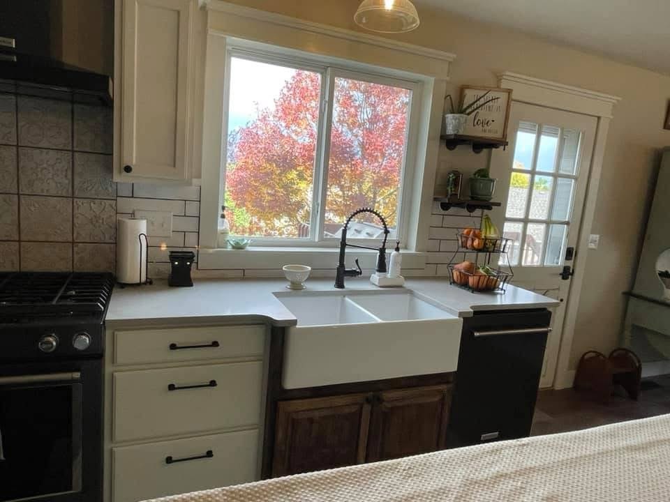 Before farmhouse sink update
